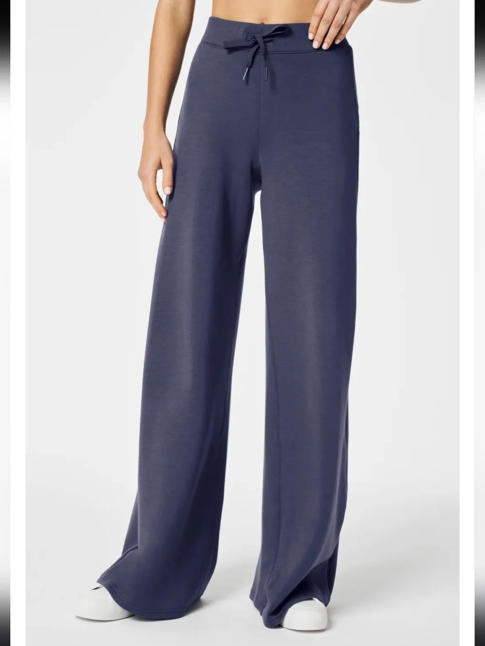 Spanx AirEssentials Wide Leg Pants Navy Lounge Trousers Travel Size Small - Picture 6 of 6